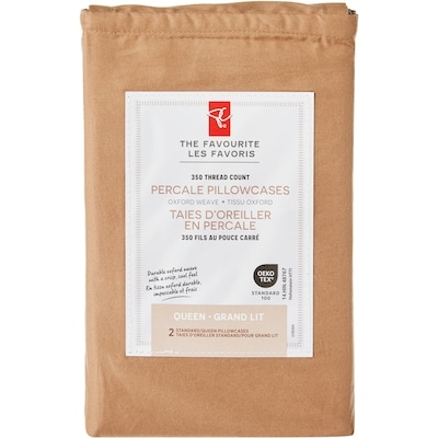 President's Choice Queen Percale Pillowcases 2 Piece Set 1 ea, $12.00/1ea