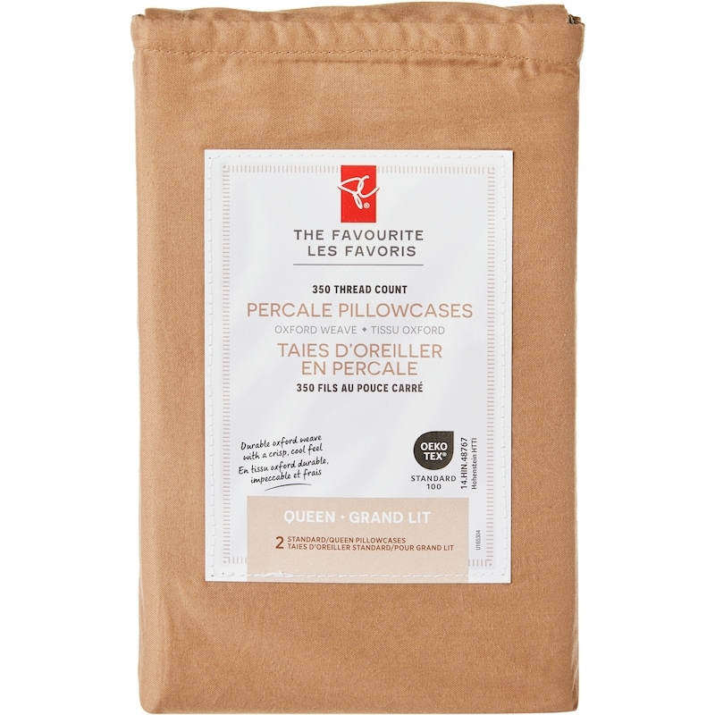 Queen Percale Pillowcases 2 Piece Set