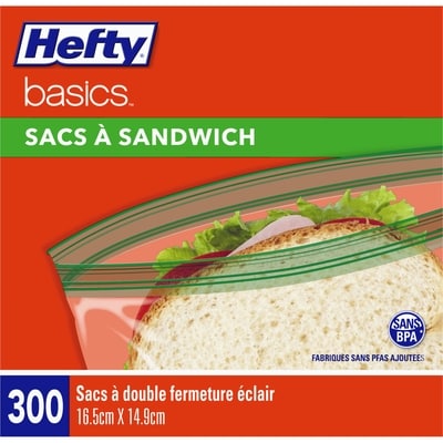 Hefty Sacs à sandwich 300 sacs 300 ea, 0,04 $/1ch