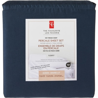 President's Choice Queen Percale Cotton Sheet 4 Piece Set 1 ea, $70.00/1ea