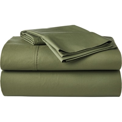 Ensemble de draps 4 pièces en percale de coton pour grand lit