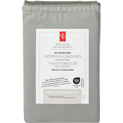President's Choice King Sateen Hygrocotton® Pillowcases 2 Piece Set 1 ea, $18.00/1ea