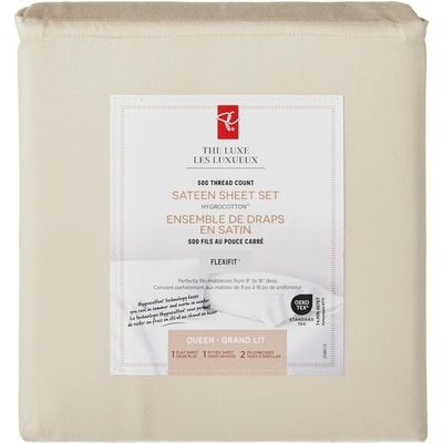President's Choice Queen Sateen Hygrocotton® Sheet 4 Piece Set 1 ea, $80.00/1ea