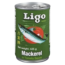 Ligo Mackerel In Tomato Sauce 425 g, $1.88/100g