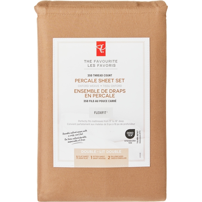 Double Percale Cotton Sheet 4 Piece Set