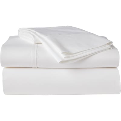 Ensemble de draps 4&nbsp;pièces en percale de coton pour lit double