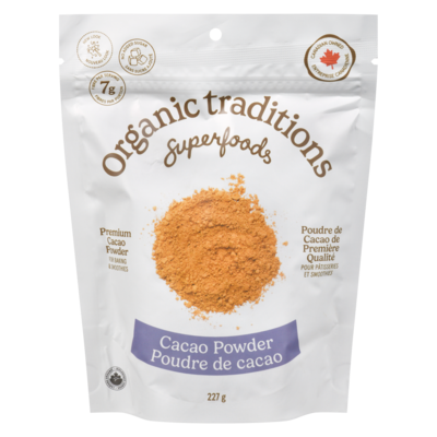 Organic Traditions Poudre de cacao 227 g, 5,51 $/100g
