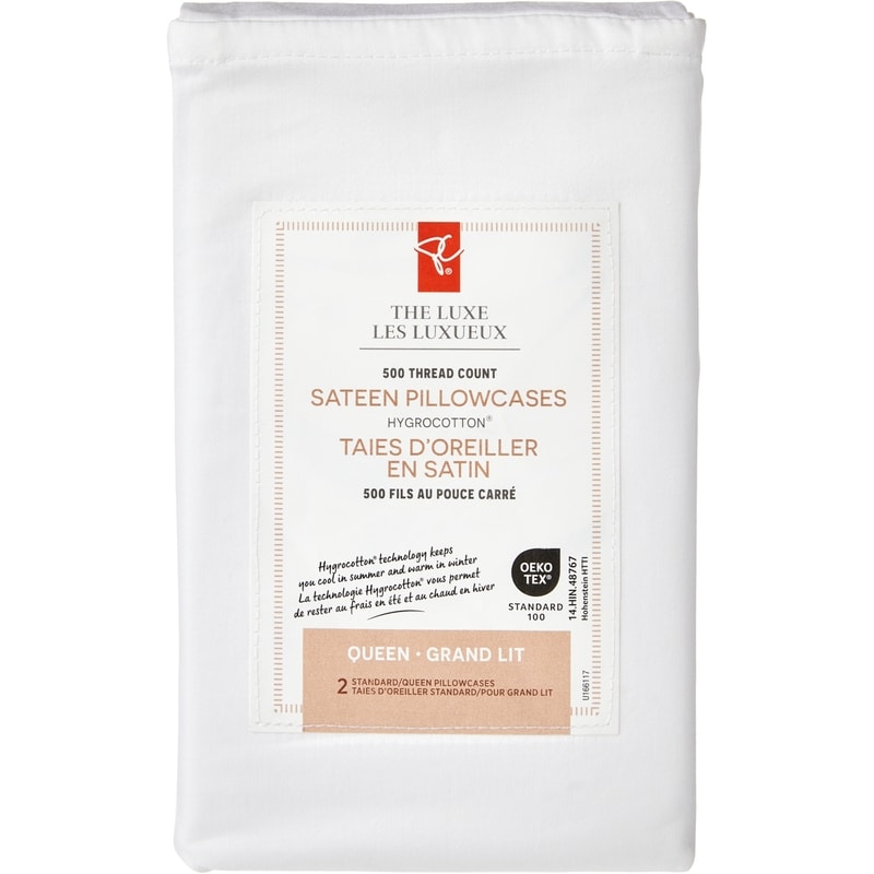 Queen Sateen Hygrocotton® Pillowcases 2 Piece Set