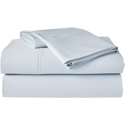 Ensemble de draps 4 pièces en satin HygrocottonMD pour grand lit – bleu ciel