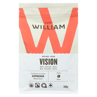 Café William Spartivento Grains mélange vision mi-corsé espresso 340 g, 5,00 $/100g