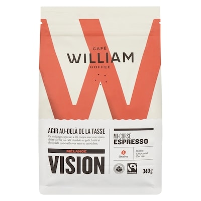 Café William Spartivento Grains mélange vision mi-corsé espresso 340 g, 4,71 $/100g