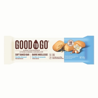 Good to Go Barre Vanille Amande (Étui) 9x40.0 g, 6,39 $/100g