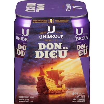 Unibroue Extra Strong Beer Don De Dieu Belgian-Style Imperial Wheat Ale (ID required at pick-up) 4x473.0 ml, $0.89/100ml