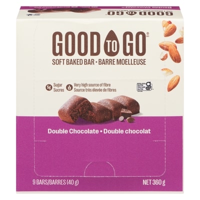 Good to Go Barre moelleuse double chocolat (caisse) 9x40.0 g, 6,53 $/100g