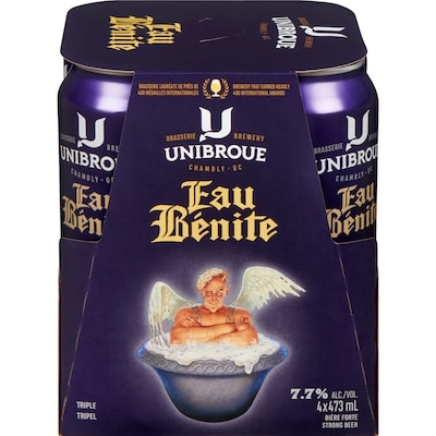 Unibroue Strong Beer Eau Bénite Tripel (ID required at pick-up) 4x473.0 ml, $0.79/100ml