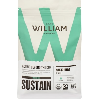 Cafe William Spartivento Coffee Beans Blend Sustain, Medium Roast 340 g, $4.41/100g