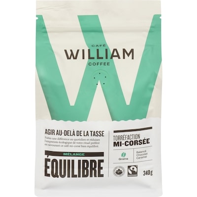 Café William Spartivento Grains mélange équilibre torréfaction mi-corsée 340 g, 4,71 $/100g
