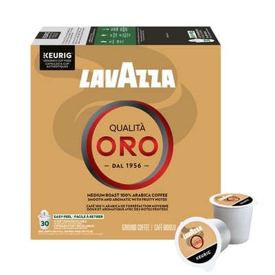 Lavazza Qualità Oro, Medium Roast, K-Cup Coffee Pods, 30 Count 345 g, $10.72/100g