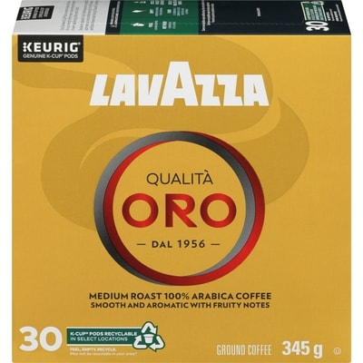 Lavazza Qualità Oro, Medium Roast, K-Cup Coffee Pods, 30 Count 345 g, $10.72/100g