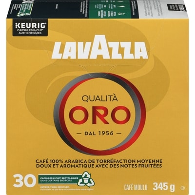 Lavazza Capsules K-Cup de café Qualità Oro Lavazza, torréfaction moyenne, 30 unités 345 g, 8,41 $/100g