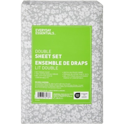 Everyday Essentials Double Cotton Sheet 4 Piece Set 1 ea, $45.00/1ea