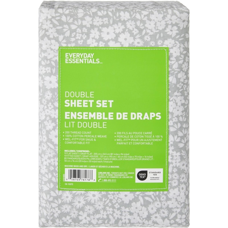 Double Cotton Sheet 4 Piece Set