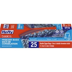 冷凍SM25 M25 ML10 5L4 6L4 Hefty Freezer Medium Bags - 25 ea | No Frills Online