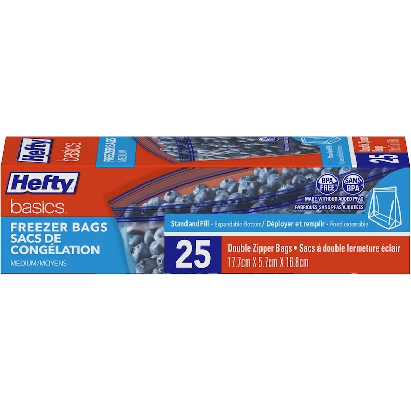 Hefty Freezer Medium Bags - 25 ea | No Frills Online