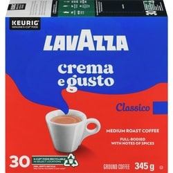 Lavazza Crema e Gusto, Medium Roast, K-Cup Coffee Pods, 30 Count 345 g, $10.72/100g
