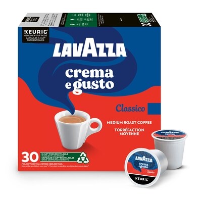 Lavazza Capsules K-Cup de café Crema e Gusto, torréfaction moyenne,  30 unités 345 g, 10,72 $/100g