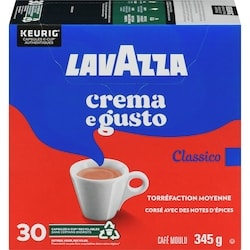 Lavazza Capsules K-Cup de café Crema e Gusto Lavazza, torréfaction moyenne, 30 unités 345 g, 10,72 $/100g