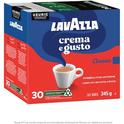 Lavazza Capsules K-Cup de café Crema e Gusto, torréfaction moyenne,  30 unités 345 g, 10,72 $/100g