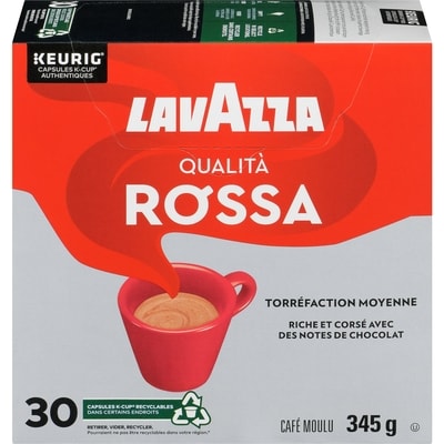 Lavazza Capsules K-Cup de café Qualità Rossa Lavazza, torréfaction moyenne, 30 unités 345 g, 8,41 $/100g