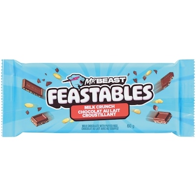Feastables MrBeast Milk Crunch Chocolate 60 g, $1.67/100g