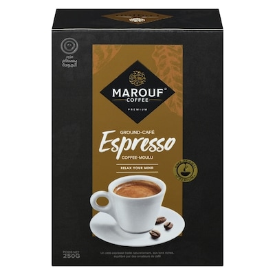 Marouf Coffee-moulu espresso 250 g, 1,90 $/100g