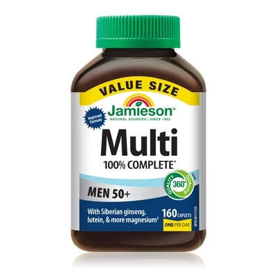 Jamieson Multi 100% Complete Men 50+ Value Size 160 ea, $0.21/1ea
