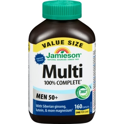 Jamieson Multi 100% Complete Men 50+ Value Size 160 ea, $0.20/1ea