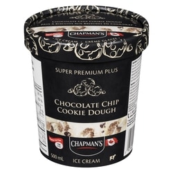 Chapmans Super Premium Plus Ice Cream Chocolate Chip Cookie Dough