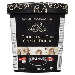 Chapmans Super Premium Plus Ice Cream Chocolate Chip Cookie Dough