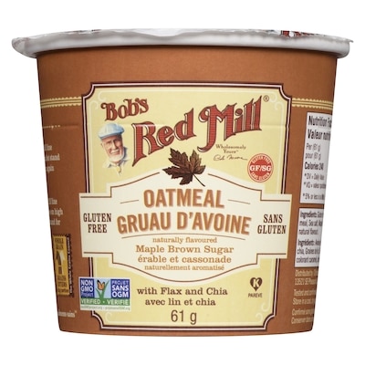 Gruau d'avoine sans gluten érable et cassonade naturellement aromatisé