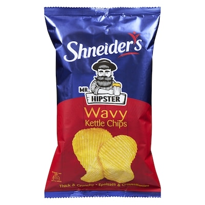 Shneider's Mr. Hipster Wavy Kettle Chips, Sea Salt 120 g, $4.17/100g