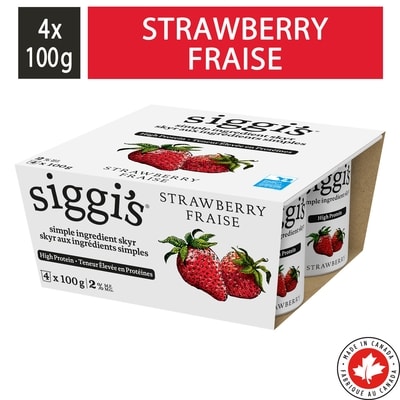 siggi’s Yogourt skyr fraise 2 % 400 g, 1,25 $/100g