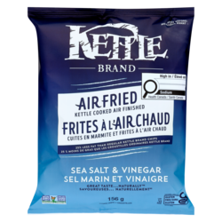 Kettle Potato Chips Sea Salt & Vinegar 156 g, $2.24/100g