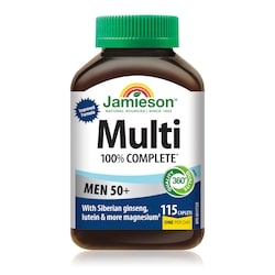 Jamieson 100% Complete Multivitamin Caplets for Men 50+ 115 ea, $0.20/1ea
