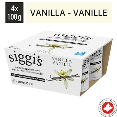 siggi’s Yogourt skyr vanille 2 % emballage multiple. 400 g, 1,37 $/100g