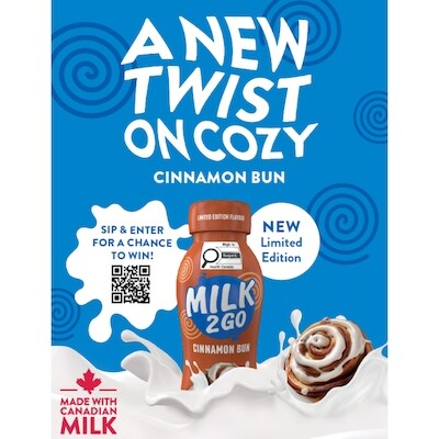 Milk 2 Go 1% M.F. Cinnamon Bun Limited Edition Partly Skimmed Milk