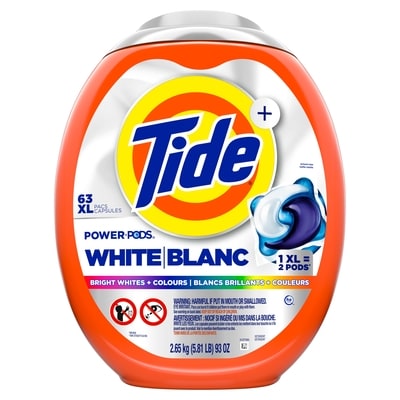 Tide Laundry Detergent Pacs, 63 Ct. 63 ea, $0.52/1ea