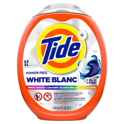 Tide Capsules de détergent à lessive, 63 capsules 63 ea, 0,52 $/1ch