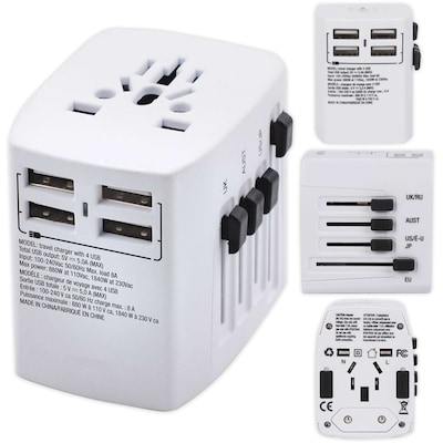 Quo Beauty Adaptateur universel de voyage, 3 ports usb type c blanc 1 ea, 33,49 $/1ch