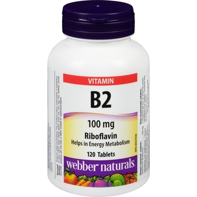 Webber Naturals Vitamin B2 Riboflavin 100 Mg 120 ea, $0.10/1ea